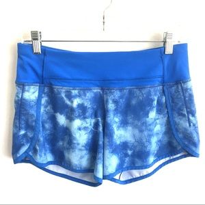 LULULEMON Speed Shorts Layered Tidal Trip Pipe Dream Blue Volleyball Soccer